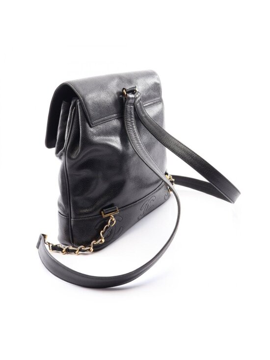 Chanel Backpack Triple CC Logo Black Calf Coco main image 5